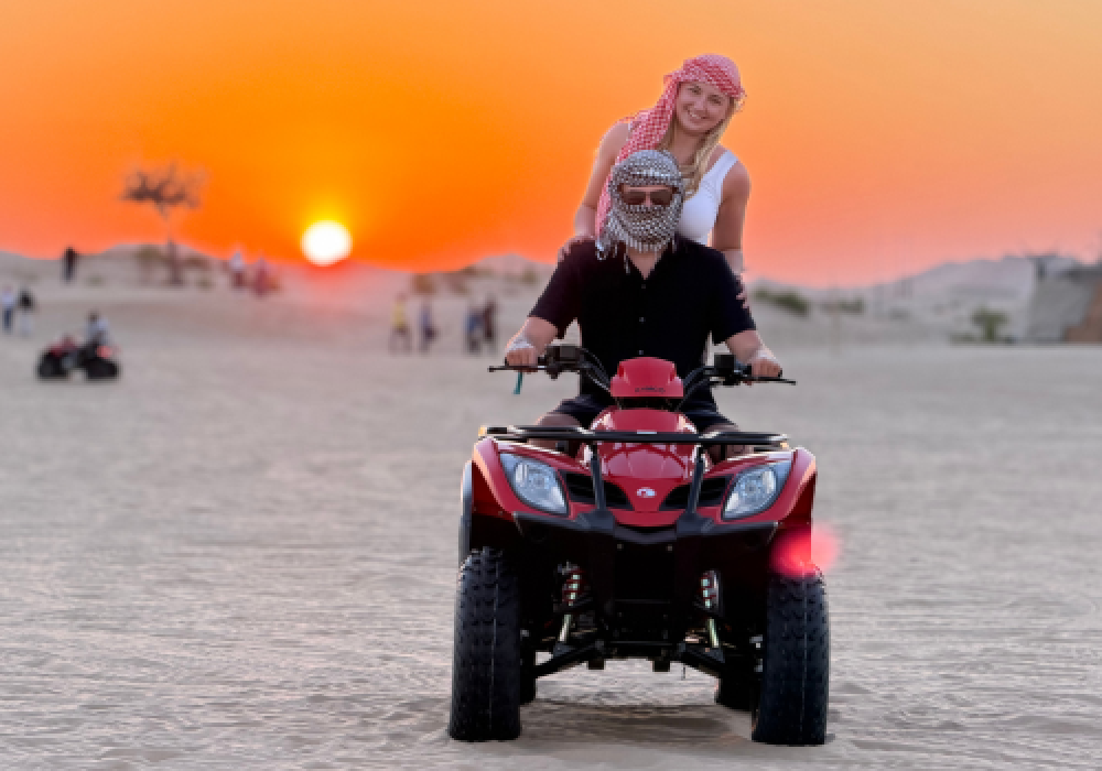 desert safari with quad bike luxury trips abudhabi